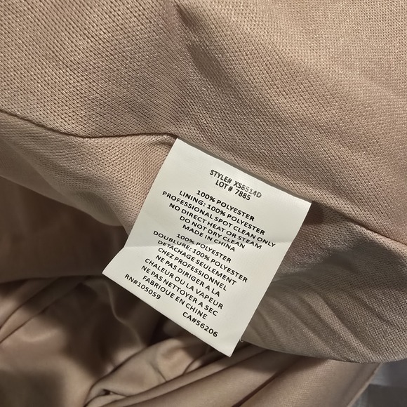 Xscape Dress Size 8 Beige White Lace Mermaid Prom Formal Sleeveless - Picture 8 of 8